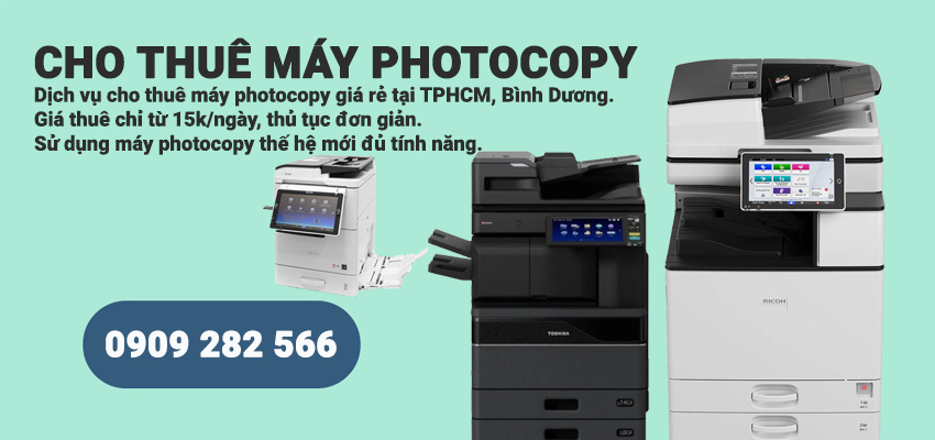 Cho thuê máy photocopy bình dương giá rẻ